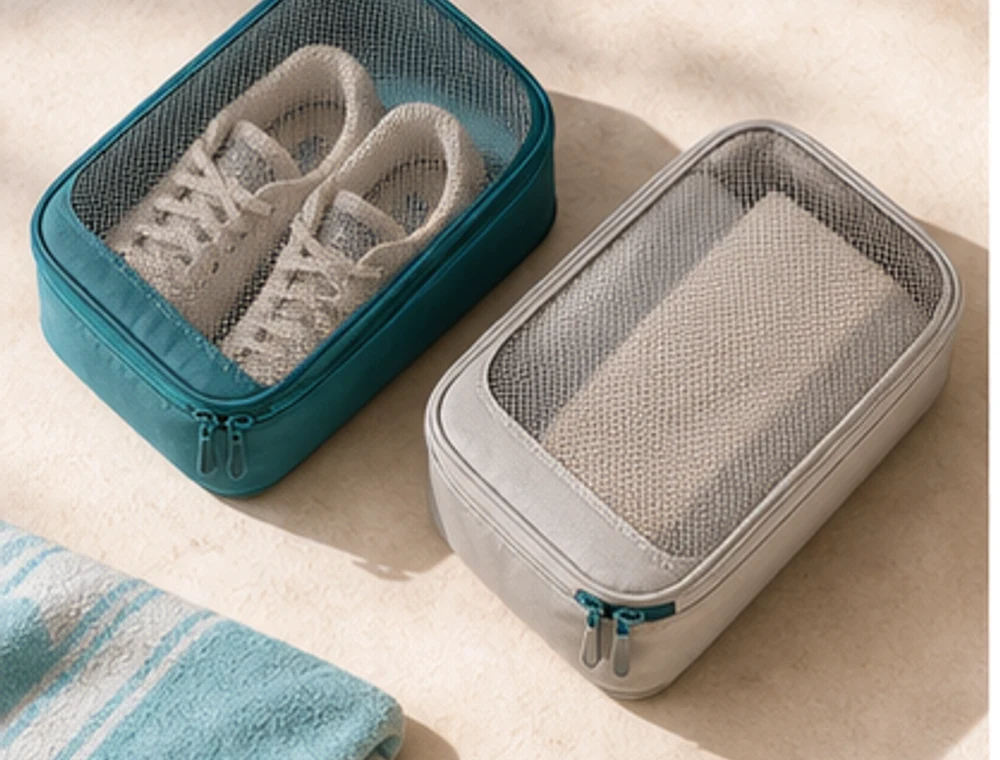 Schuhbeutel für Reisen als neutrales Reiseproduktbild
