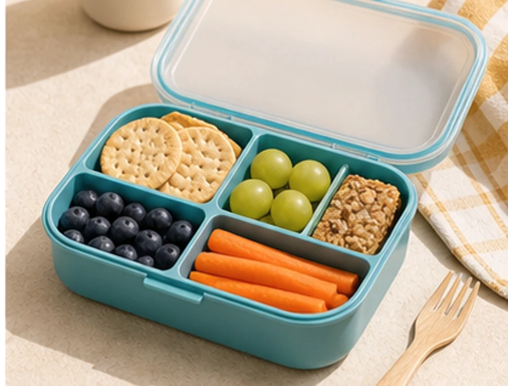 Snackbox für unterwegs als neutrales Reiseproduktbild