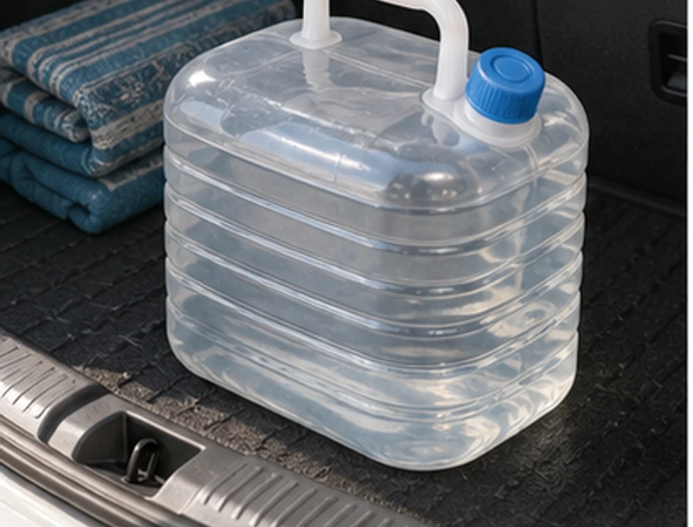 Faltbarer Wasserkanister als neutrales Reiseproduktbild